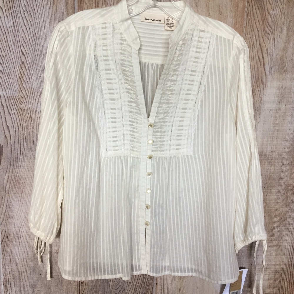 DKNY Jeans Blouse 3/4 Sleeve S